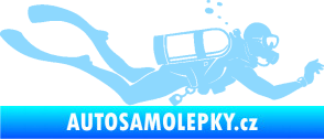 Samolepka Potápěč 011 pravá světle modrá