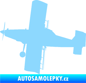 Samolepka Práškovací letoun Čmelák levá světle modrá