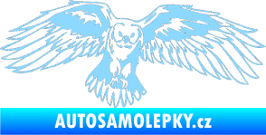Samolepka Predators 077 pravá sova světle modrá