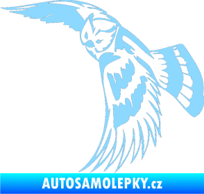 Samolepka Predators 081 levá sova světle modrá