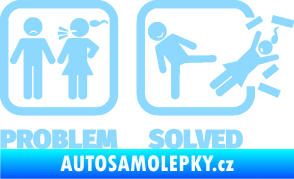Samolepka Problem? Solved 001 světle modrá
