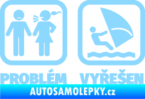 Samolepka Problém? Vyřešen 009 plachtění světle modrá