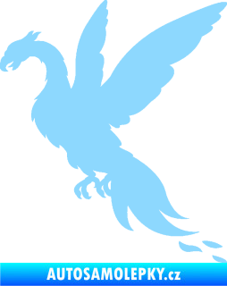 Samolepka Pták Fénix 001 levá světle modrá