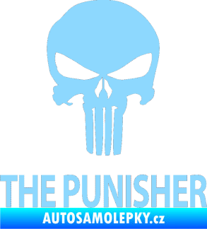 Samolepka Punisher 002 s nápisem světle modrá