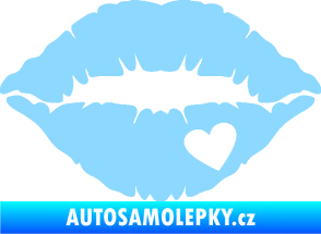 Samolepka Pusa 004 se srdíčkem pravá světle modrá