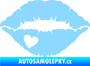 Samolepka Pusa 004 se srdíčkem levá světle modrá
