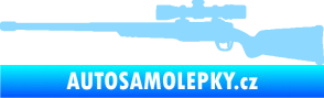 Samolepka Puška 002 levá lovecká světle modrá