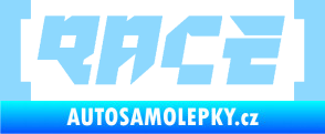 Samolepka Race nápis světle modrá