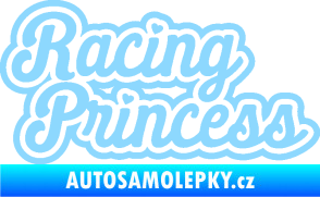 Samolepka Racing princess nápis světle modrá