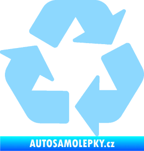 Samolepka Recyklace 001 symbol světle modrá