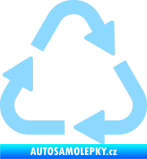 Samolepka Recyklace 002 symbol světle modrá