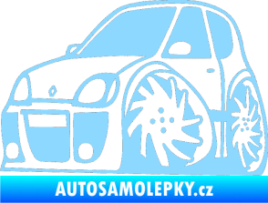 Samolepka Renault Clio sport karikatura levá světle modrá