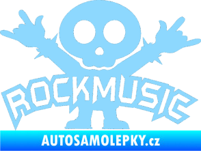 Samolepka Rock music fanda světle modrá