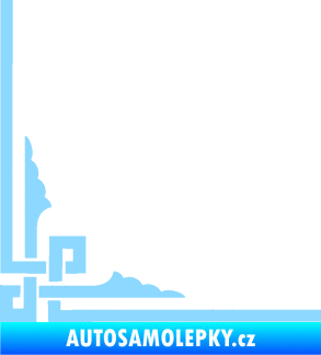 Samolepka Rohová samolepka 003 pravá světle modrá