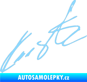 Samolepka Podpis Roman Kresta  světle modrá