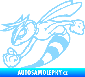 Samolepka Rozzuřená vosa 001 levá světle modrá