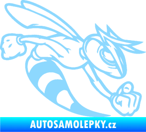 Samolepka Rozzuřená vosa 001 pravá světle modrá