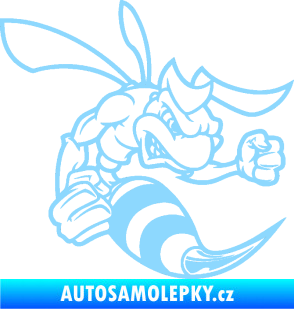 Samolepka Rozzuřená vosa 003 pravá světle modrá