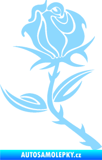 Samolepka Růže 002 levá světle modrá