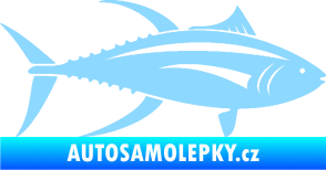 Samolepka Ryba 013 pravá tuňák světle modrá