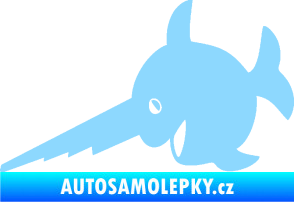 Samolepka Ryba 023 piloun levá světle modrá