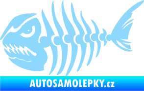 Samolepka Ryba kostra 004 levá světle modrá