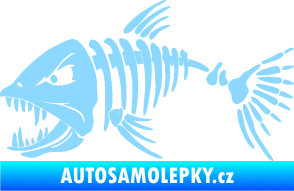 Samolepka Ryba kostra 005 levá světle modrá