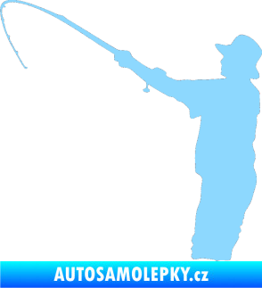 Samolepka Rybář 004 levá světle modrá