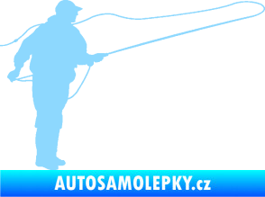Samolepka Rybář 013 pravá světle modrá