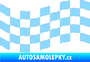 Samolepka Šachovnice 007 světle modrá