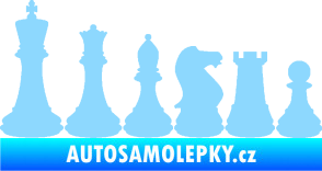 Samolepka Šachy 001 levá světle modrá