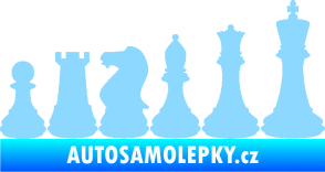 Samolepka Šachy 001 pravá světle modrá
