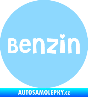 Samolepka Samolepka na víčko od nádrže 008 benzín světle modrá