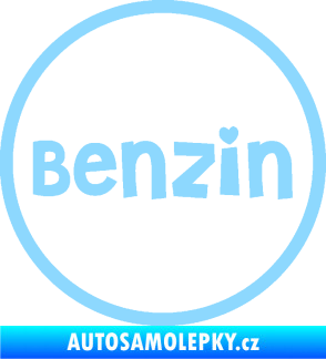 Samolepka Samolepka na víčko od nádrže 009 benzín světle modrá
