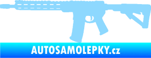 Samolepka Samopal 007 levá světle modrá