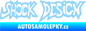 Samolepka Shock design světle modrá