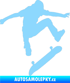 Samolepka Skateboard 005 pravá světle modrá