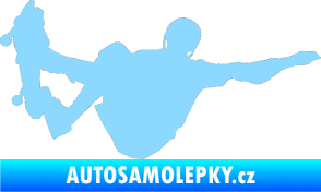 Samolepka Skateboard 007 pravá světle modrá