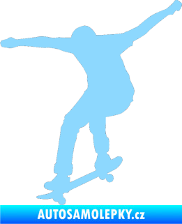 Samolepka Skateboard 011 levá světle modrá