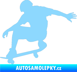 Samolepka Skateboard 012 levá světle modrá