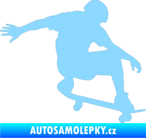 Samolepka Skateboard 012 pravá světle modrá