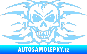 Samolepka Skeleton - lebka světle modrá