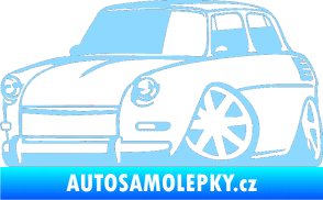 Samolepka Škoda 1000 karikatura levá světle modrá
