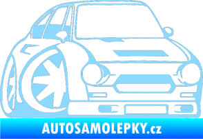 Samolepka Škoda 110r karikatura pravá světle modrá