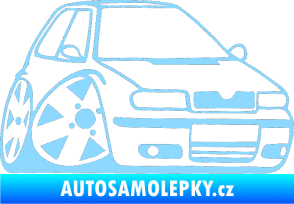 Samolepka Škoda Felicia karikatura pravá světle modrá