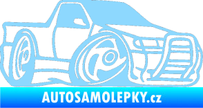 Samolepka Škoda Felicia korba karikatura pravá světle modrá