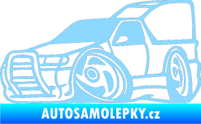 Samolepka Škoda Felicia pickup karikatura levá světle modrá