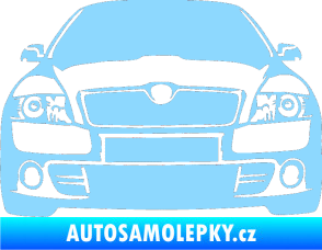 Samolepka Škoda Octavia 2 karikatura  světle modrá