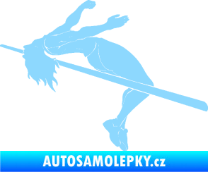 Samolepka Skok do výšky 001 levá atletika světle modrá
