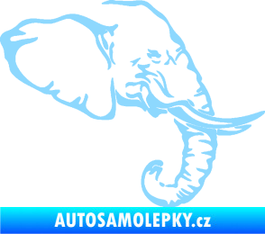 Samolepka Slon 030 pravá hlava světle modrá